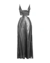 Vicolo Woman Maxi Dress Black Size M Linen, Viscose, Polyurethane