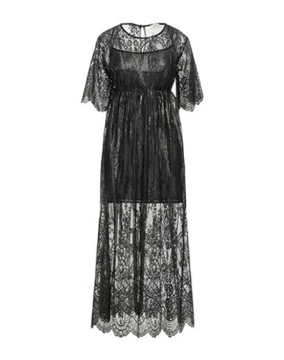 Vicolo Woman Maxi Dress Black Size M Polyamide, Cotton, Polyester