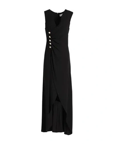 Vicolo Woman Maxi Dress Black Size Xs Polyester, Elastane