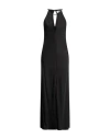 Vicolo Woman Maxi Dress Black Size M Viscose In Black