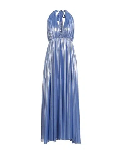 Vicolo Woman Maxi Dress Blue Size M Polyester