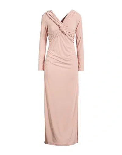 Vicolo Woman Maxi Dress Blush Size L Polyester, Elastane In Pink