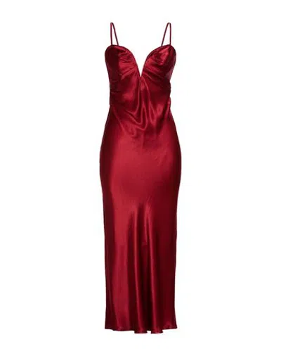 Vicolo Woman Maxi Dress Burgundy Size S Viscose In Red