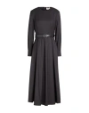 Vicolo Woman Maxi Dress Charcoal Size M Polyester, Viscose, Elastane