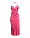 Vicolo Woman Maxi Dress Fuchsia Size M Viscose In Pink