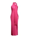 Vicolo Woman Maxi Dress Fuchsia Size M Viscose In Pink