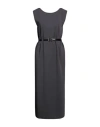 Vicolo Woman Maxi Dress Grey Size S Polyester, Elastane