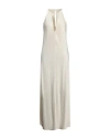 Vicolo Woman Maxi Dress Ivory Size M Viscose In White