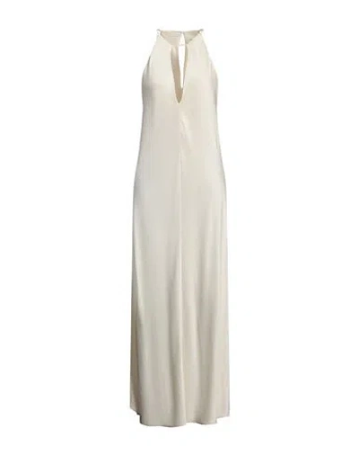 Vicolo Woman Maxi Dress Ivory Size M Viscose In White