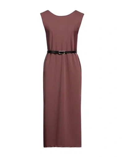 Vicolo Woman Maxi Dress Light Brown Size M Polyester, Elastane