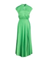 Vicolo Woman Maxi Dress Light Green Size S Polyester, Elastane In Green