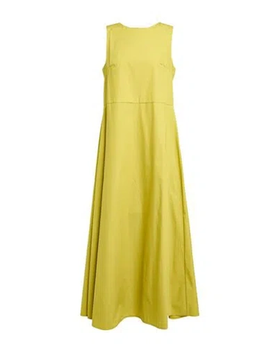 Vicolo Woman Maxi Dress Lime Green Size S Cotton