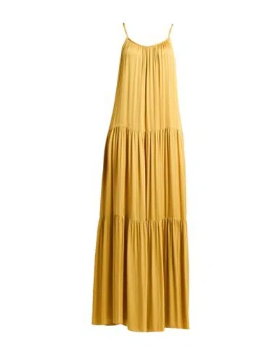 Vicolo Woman Maxi Dress Marigold Size Onesize Viscose In Yellow