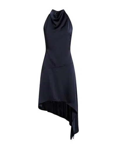 Vicolo Woman Maxi Dress Navy Size S Polyester