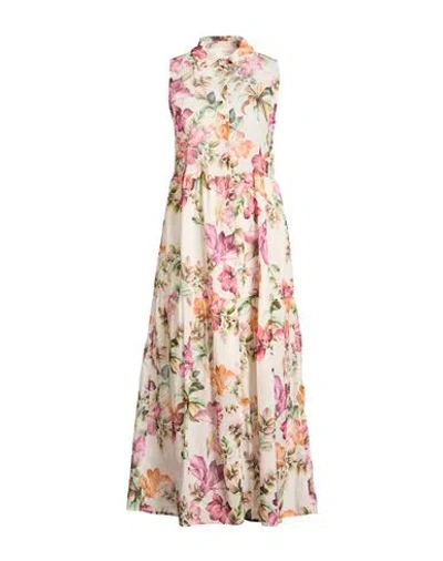 Vicolo Woman Maxi Dress Off White Size M Cotton