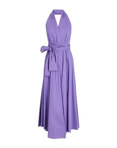 Vicolo Woman Maxi Dress Purple Size M Cotton