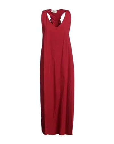 Vicolo Woman Maxi Dress Red Size S Cotton In Red