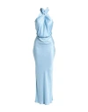 Vicolo Woman Maxi Dress Sky Blue Size M Viscose