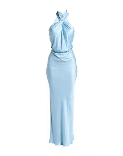 Vicolo Woman Maxi Dress Sky Blue Size M Viscose