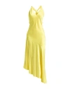 Vicolo Woman Maxi Dress Yellow Size M Polyester, Elastane
