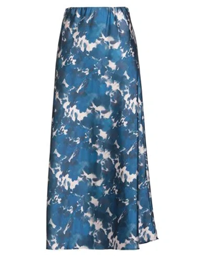 Vicolo Woman Maxi Skirt Beige Size M Polyester In Blue