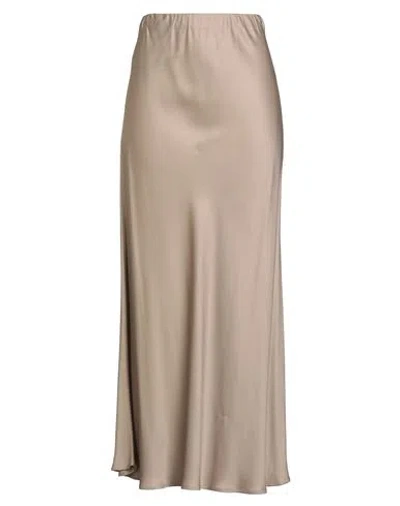 Vicolo Woman Maxi Skirt Beige Size M Viscose In Brown