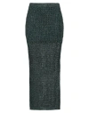 Vicolo Woman Maxi Skirt Dark Green Size M Viscose, Polyester