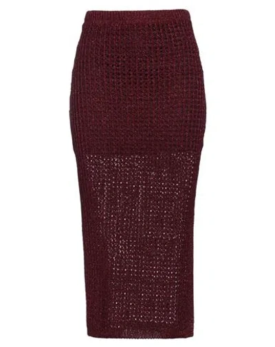 Vicolo Woman Maxi Skirt Deep Purple Size L Viscose, Polyester In Purple