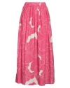 Vicolo Woman Maxi Skirt Fuchsia Size M Cotton In Pink