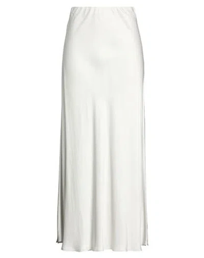 Vicolo Woman Maxi Skirt Light Grey Size S Viscose In White