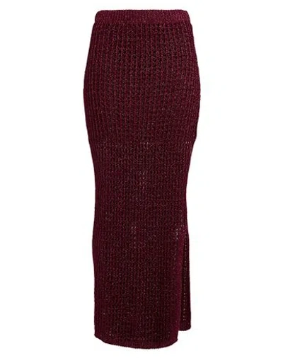 Vicolo Woman Maxi Skirt Plum Size M Viscose, Polyester In Purple