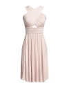 Vicolo Woman Midi Dress Beige Size Onesize Polyester, Elastane In Beige