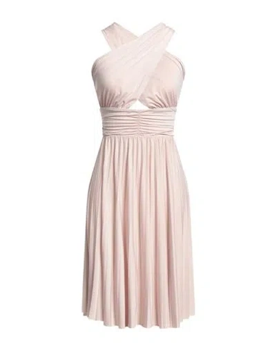 Vicolo Woman Midi Dress Beige Size Onesize Polyester, Elastane
