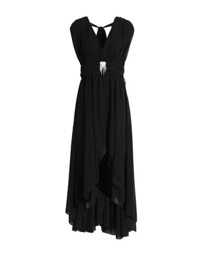 Vicolo Woman Midi Dress Black Size L Polyester