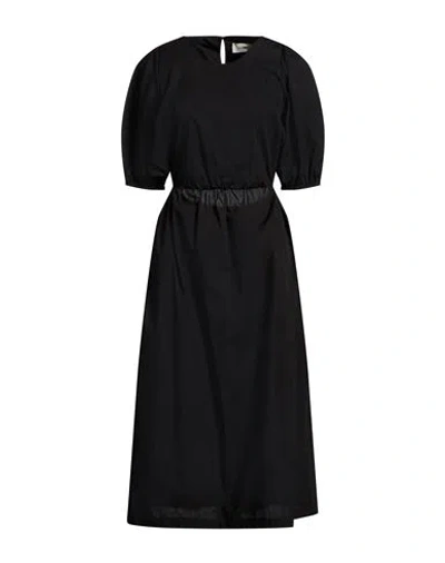 Vicolo Woman Midi Dress Black Size M Cotton
