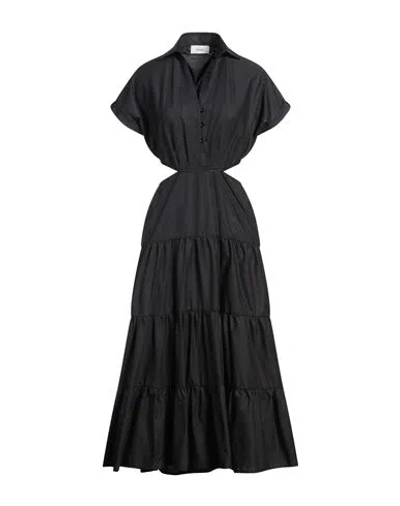 Vicolo Woman Midi Dress Black Size M Cotton