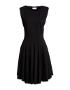 Vicolo Woman Midi Dress Black Size M Viscose, Polyamide, Elastane In Black