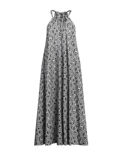 Vicolo Woman Midi Dress Black Size Onesize Cotton