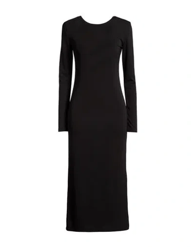 Vicolo Woman Midi Dress Black Size Onesize Polyester, Elastic Fibres