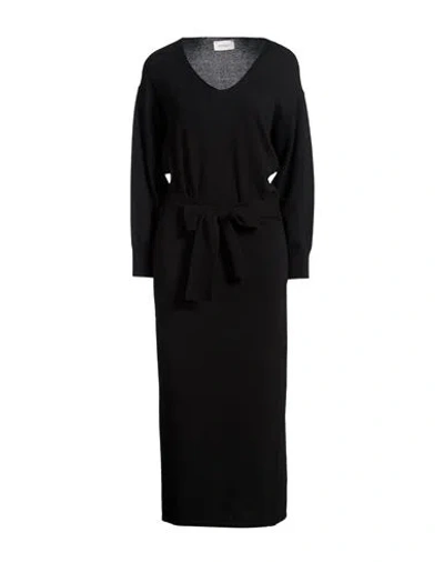 Vicolo Woman Midi Dress Black Size Onesize Viscose, Polyamide, Wool, Cashmere