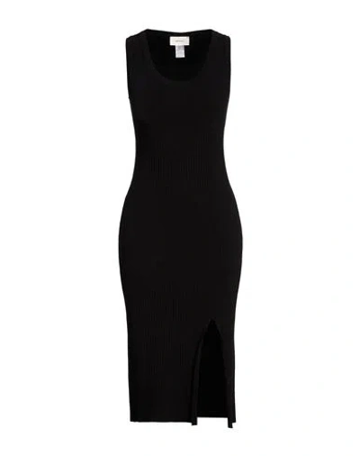 Vicolo Woman Midi Dress Black Size Onesize Viscose, Polyester