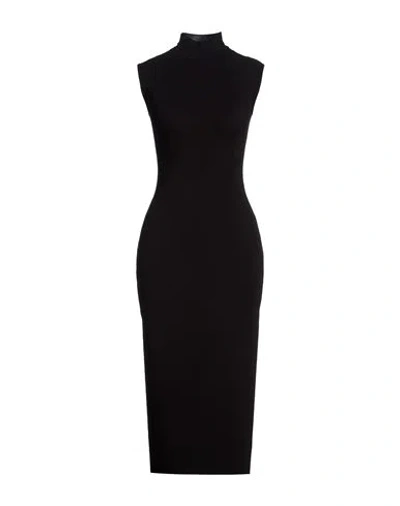 Vicolo Woman Midi Dress Black Size Onesize Viscose, Polyester