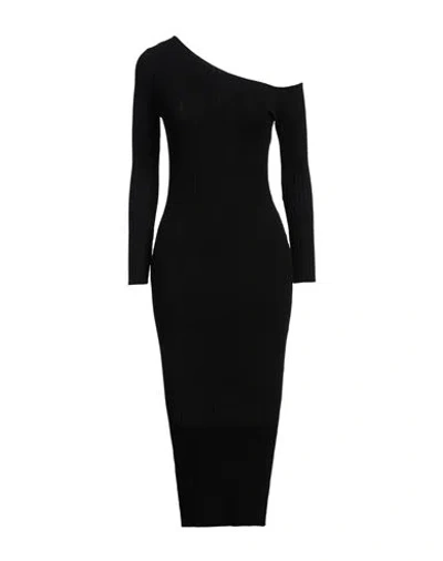 Vicolo Woman Midi Dress Black Size Onesize Viscose, Polyester