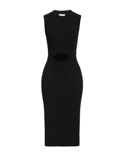 Vicolo Woman Midi Dress Black Size Onesize Viscose, Polyester