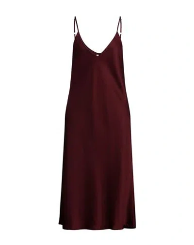 Vicolo Woman Midi Dress Burgundy Size S Polyester In Red