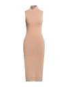Vicolo Woman Midi Dress Camel Size Onesize Viscose, Polyester