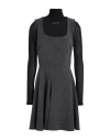 Vicolo Woman Midi Dress Charcoal Size M Polyester, Viscose, Elastane