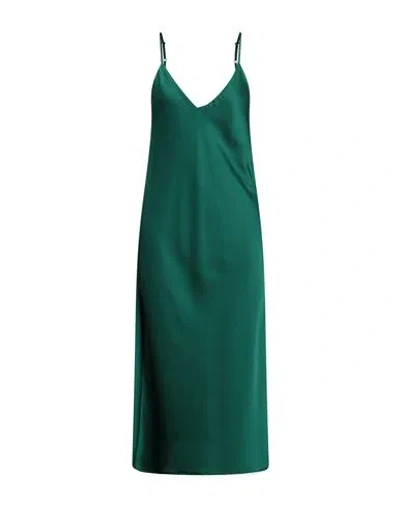 Vicolo Woman Midi Dress Green Size M Polyester