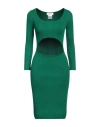 Vicolo Woman Midi Dress Green Size Onesize Viscose, Polyester