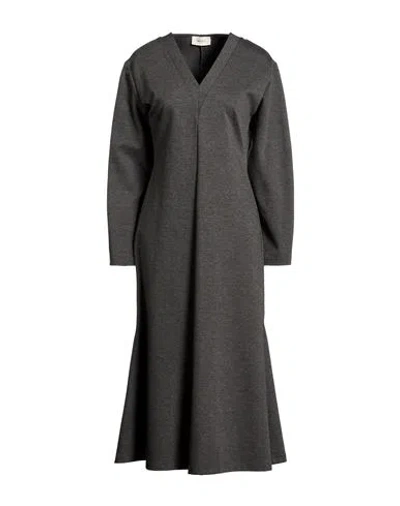 Vicolo Woman Midi Dress Grey Size S Viscose, Polyamide, Elastane In Gray